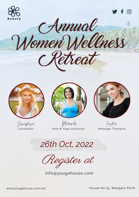 White Women #39 s Retreat Flyer Design Template PosterMyWall White Women #39 s Retreat Flyer Design Template PosterMyWall
