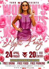 White Womens Day Party A1 template