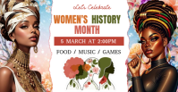 White Womens History Month Celebration Event Facebook Event Cover template
