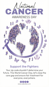 White World Cancer Day Instagram Story template