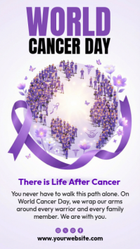 White World Cancer Day Instagram Story Instagram-Story template
