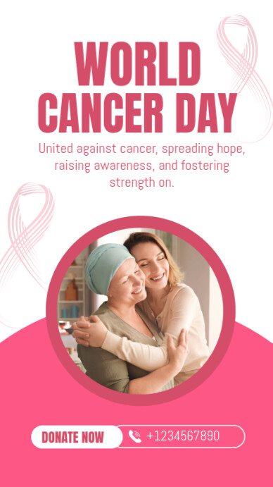 White World Cancer Day Instagram Story template