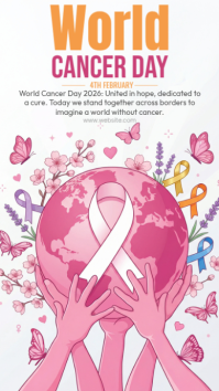 White World Cancer Day Instagram Story template