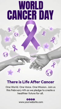 White World Cancer Day Instagram Story template