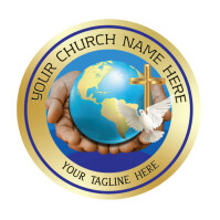 White  World-church-christian-religion-prayer-hand-cross-pigeon- Logo template