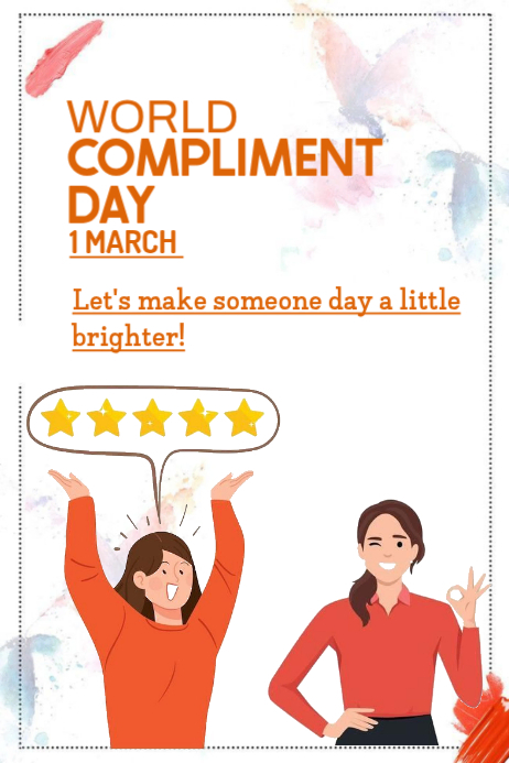 World Compliment Day Posters Template | PosterMyWall