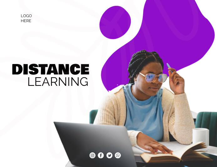 White World Distance Learning Day Flyer (us Template | PosterMyWall