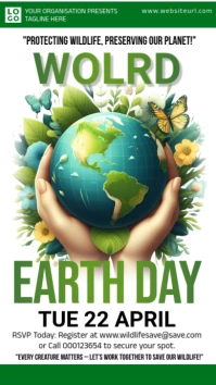 White  World Earth Day Instagram Story template