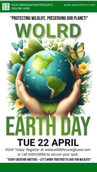 White  World Earth Day Instagram Story template