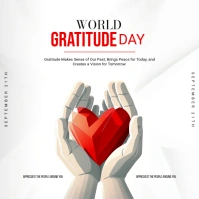 White  World Gratitude Day Instagram Post template