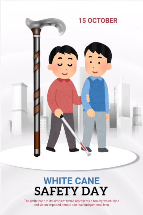 Copy of White World White Cane Day Poster | PosterMyWall