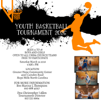 White Youth Basketball Tournament Instagram Post Instagram-opslag template