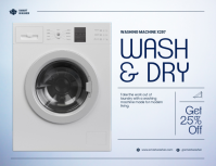 Белый Washing Machine Promotion Рекламная листовка Template - Page 1