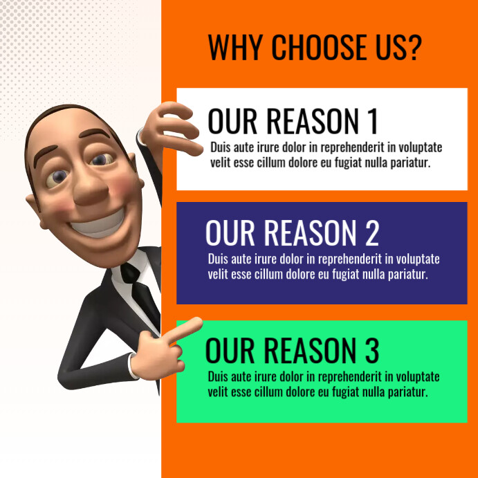 Why choose us template Message Instagram