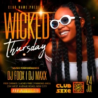 Wicked Thursday Party Flyer Instagram Post template