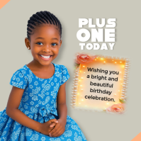 Wife birthday, birthday, happy birthday, age with grace, plus one Wpis na Instagrama template