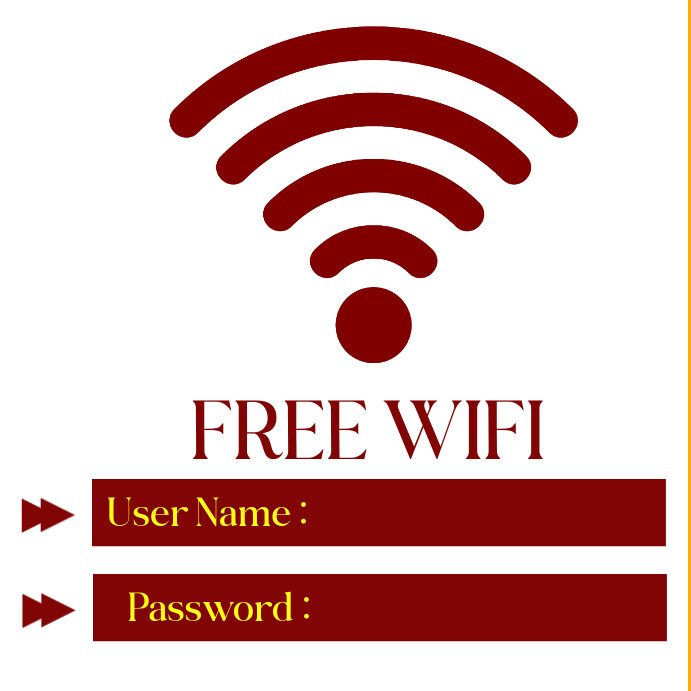 WIFI DETAILS Instagram Plasing template