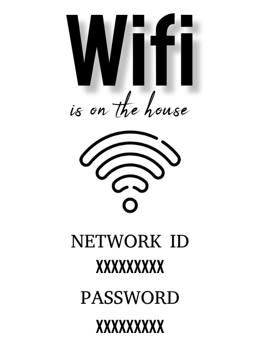 Wifi Password Sign Template | PosterMyWall