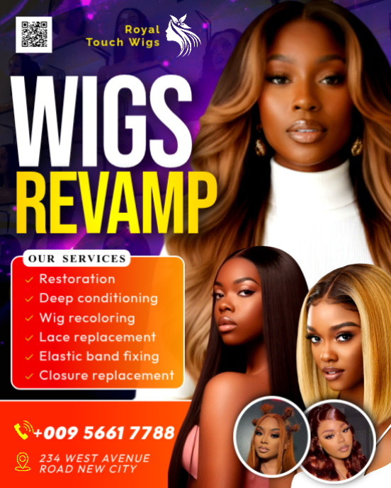 Wig Revamp Restoration Hair extension Styling Salon Services Business ...