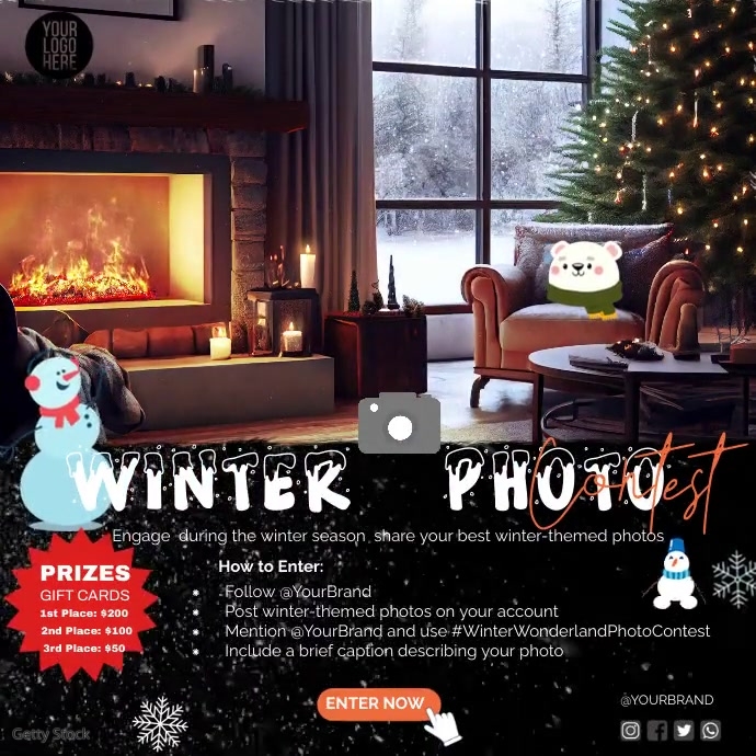 wiinter photo contest Instagram 帖子 template