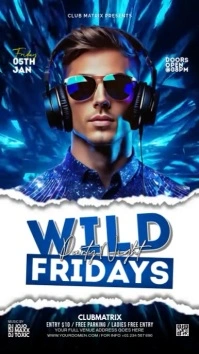 Wild Friday party Instagram Story template