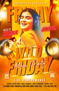 Wild Fridays Party Flyer Tabloïd template