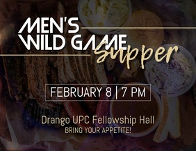 WIld Game Supper Рекламная листовка (US Letter) template