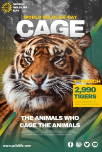 Wild Life Poster Affiche template