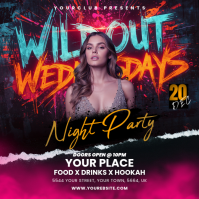 Wild out Wednesdays Publicación de Instagram template