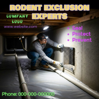 Wildlife & Rodent Exclusion Ad Template Instagram na Post