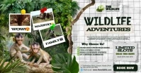 Wildlife Adventures Banner auf Facebook geteiltes Bild template