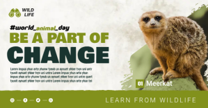 Wildlife Animal Ads Facebook Shared Image template