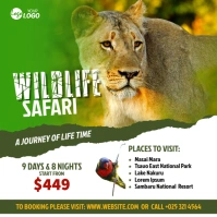 Wildlife Travel Banner Template Instagram Post