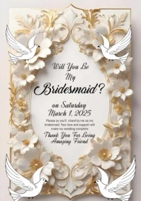 Will You Be My Bridesmaid A4 template