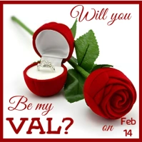 Will you be my val Logo template
