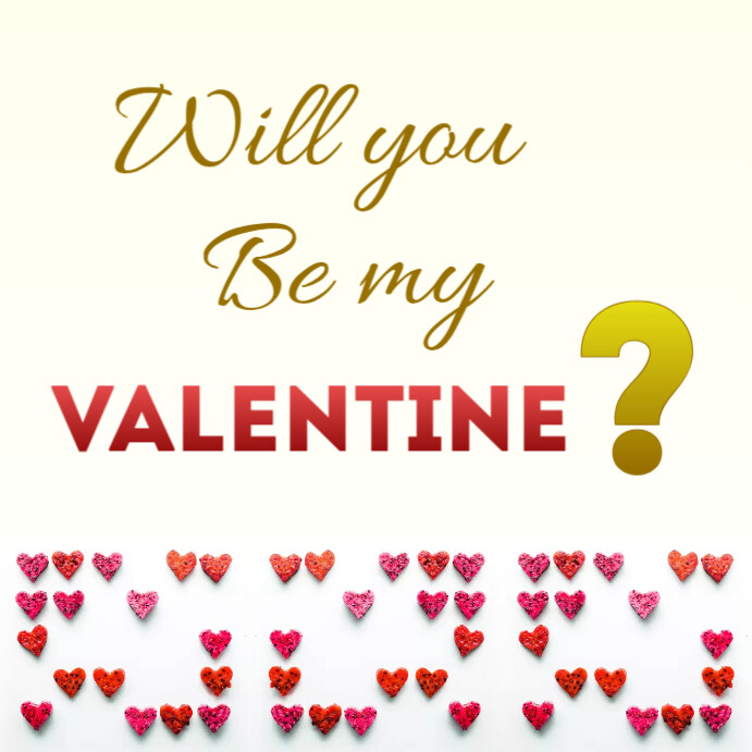 Will you be my valentine card Template PosterMyWall