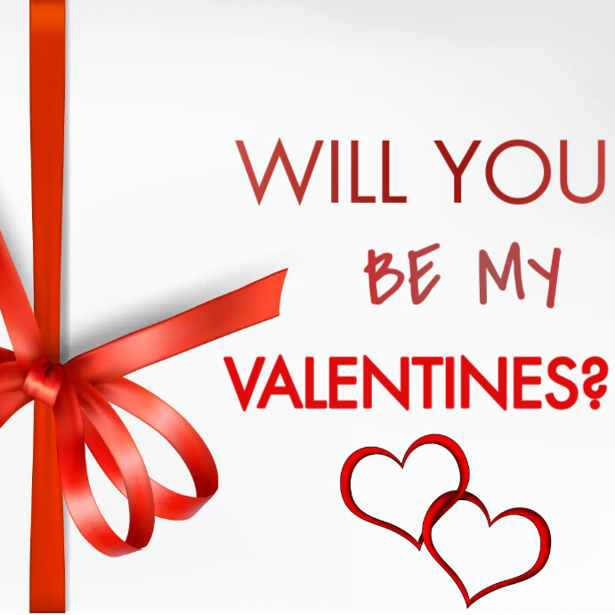 Will you be my Valentines Card Template PosterMyWall Will you be my Valentines Card Template PosterMyWall