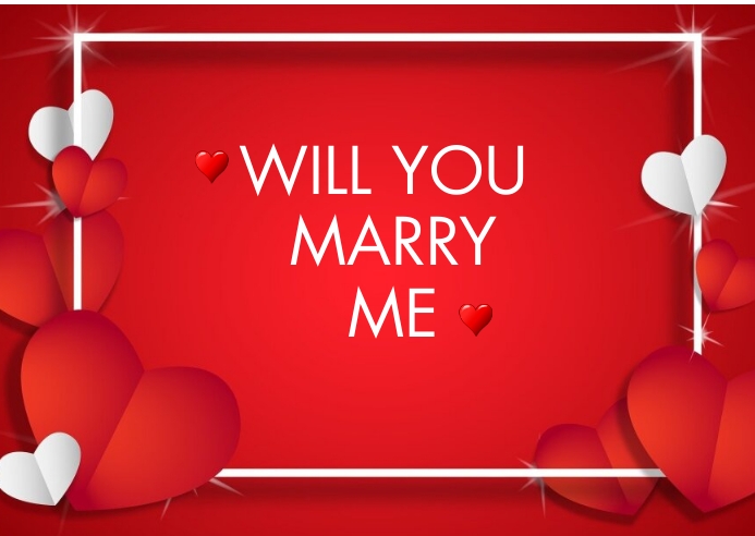 Will You Marry Me Postcard template