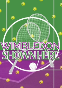 Wimbledon Tennis A5 template