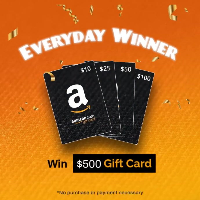 WIN GIFT WINNERS FLYER Message Instagram template