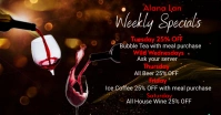 win weekly menu flyer Facebook Shared Image template