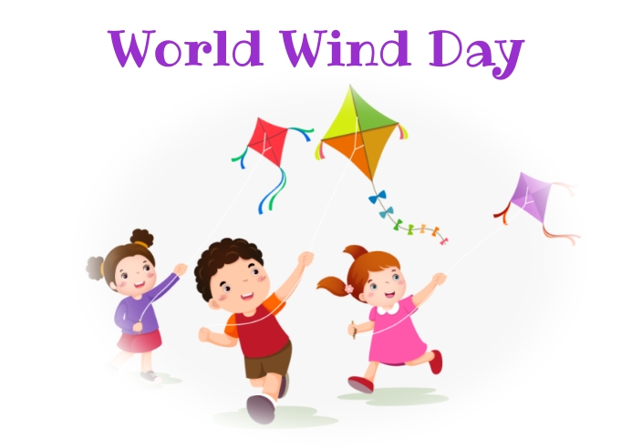 wind day Postcard template