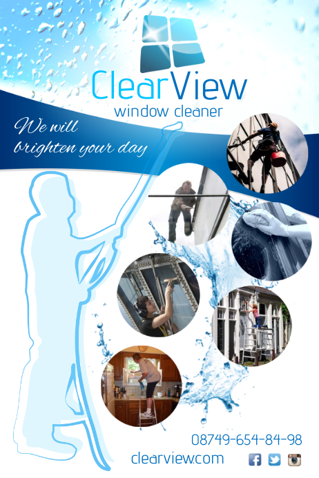 Window Cleaner Label Visual window cleaner poster Template | PosterMyWall