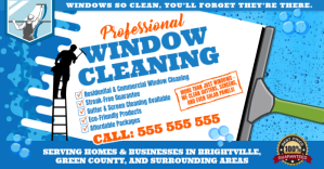 WINDOW CLEANING BANNER Imagen Compartida en Facebook template