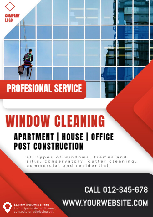 Window Cleaning A4 template