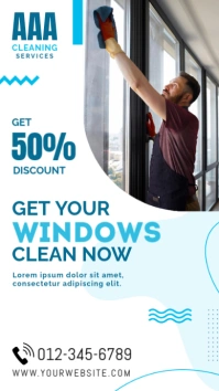 window cleaning Instagram-verhaal template