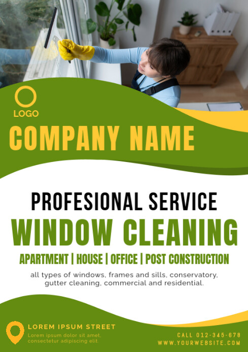 Sample Window Sweep Window Cleaning Template | PosterMyWall