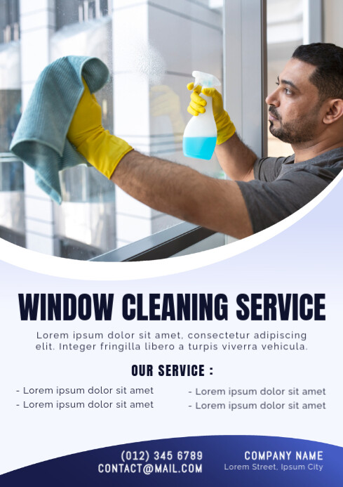 Sample Window Sweep Window Cleaning Template | PosterMyWall