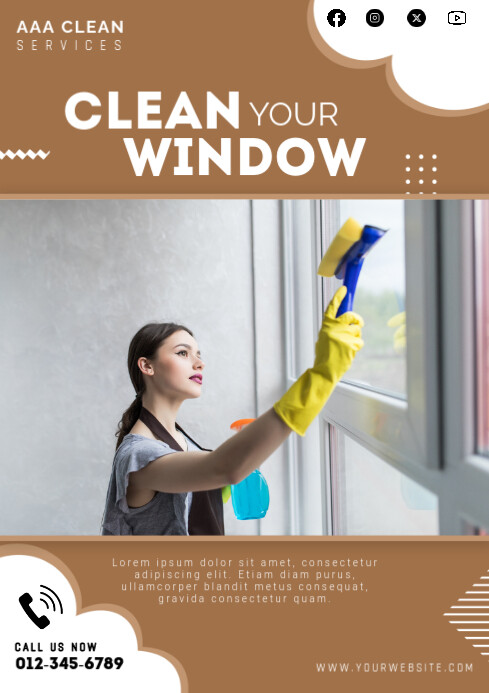 Sample Window Sweep Window Cleaning Template | PosterMyWall