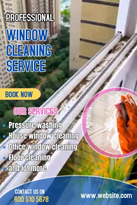 Window cleaning Cartaz template